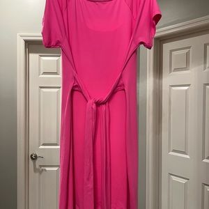 White Birch Fuchsia Tied Stretchy Body-con Dress size XL Walker Rose Boutique